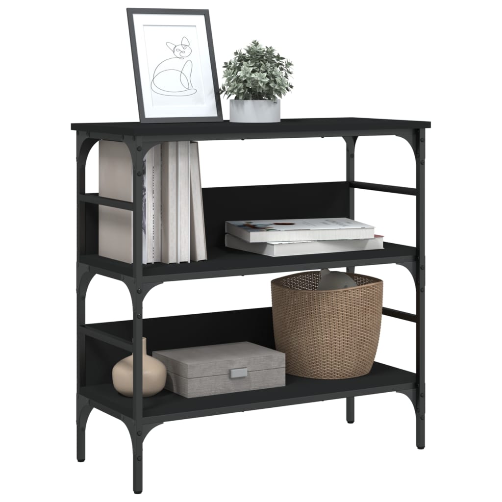 Console Table Black 75x32x75 cm Engineered Wood