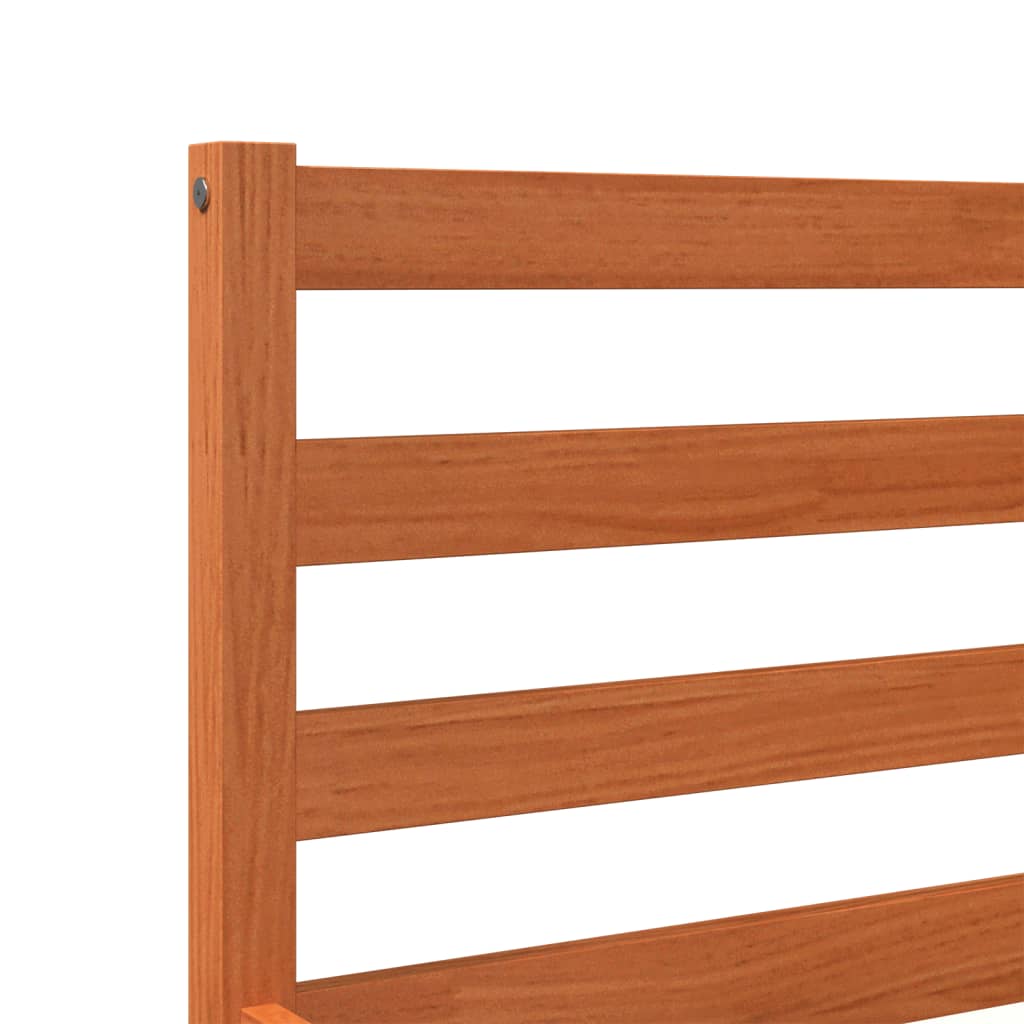 Bed Frame without Mattress Wax Brown 100x200 cm Solid Wood Pine