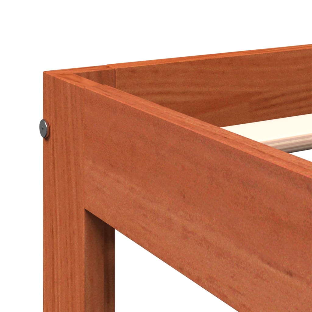 Bed Frame without Mattress Wax Brown 140x200 cm Solid Wood Pine