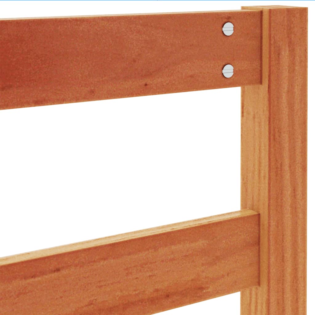 Headboard Wax Brown 135 cm Solid Wood Pine