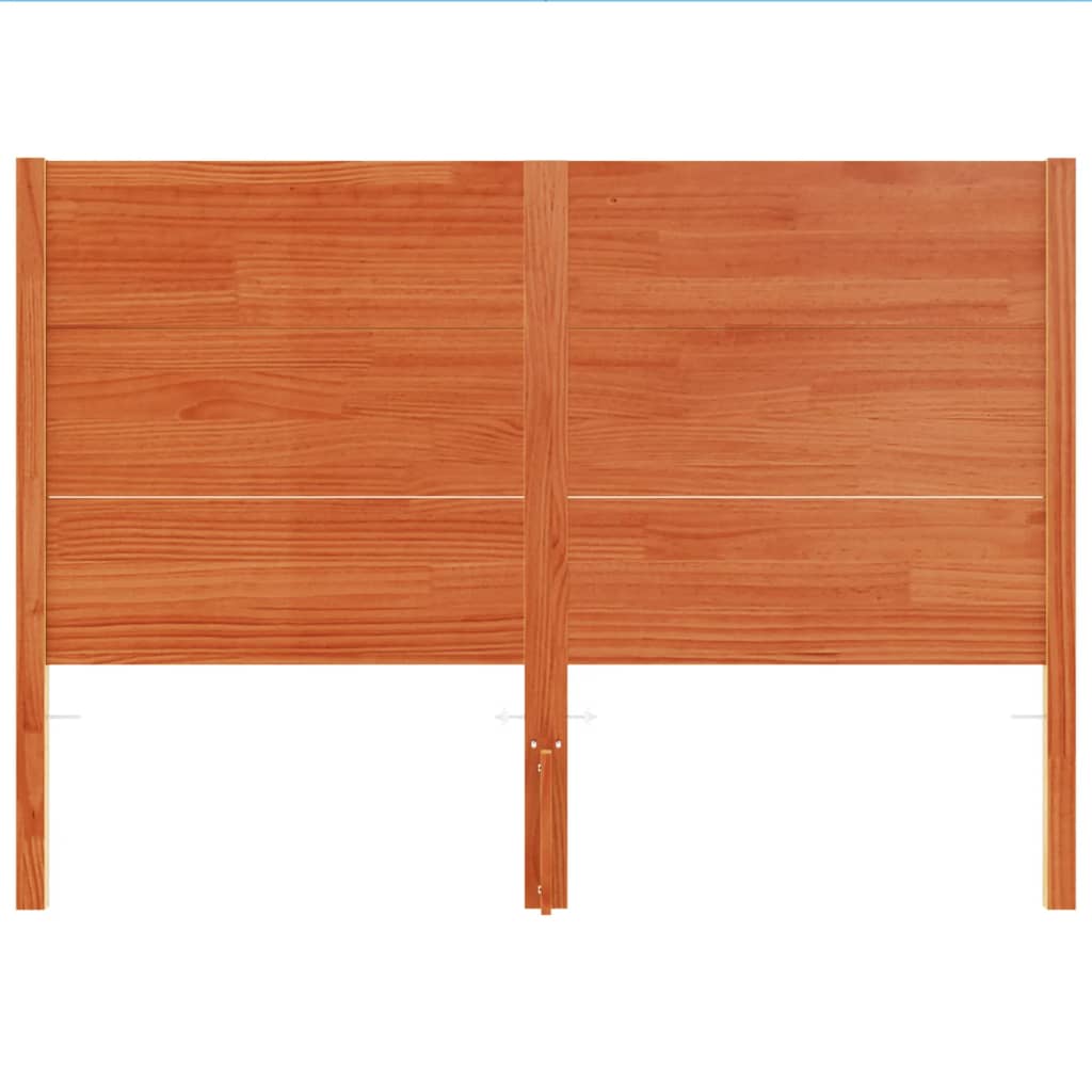 Headboard Wax Brown 150 cm Solid Wood Pine