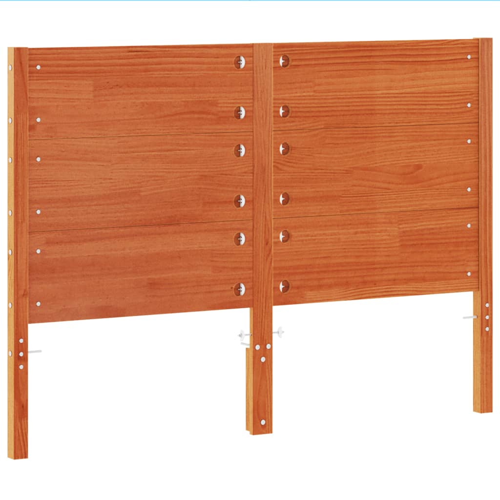 Headboard Wax Brown 150 cm Solid Wood Pine