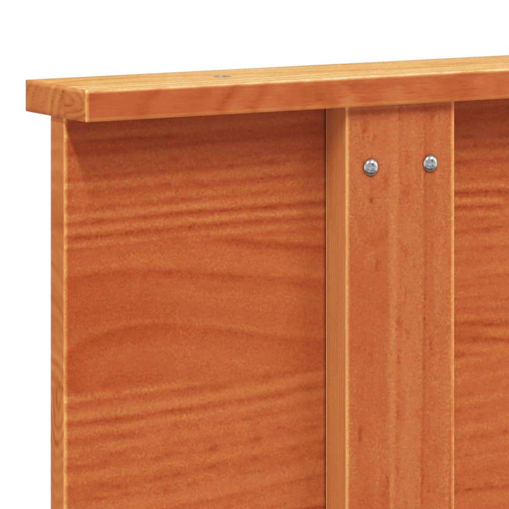 Headboard Wax Brown 120 cm Solid Wood Pine