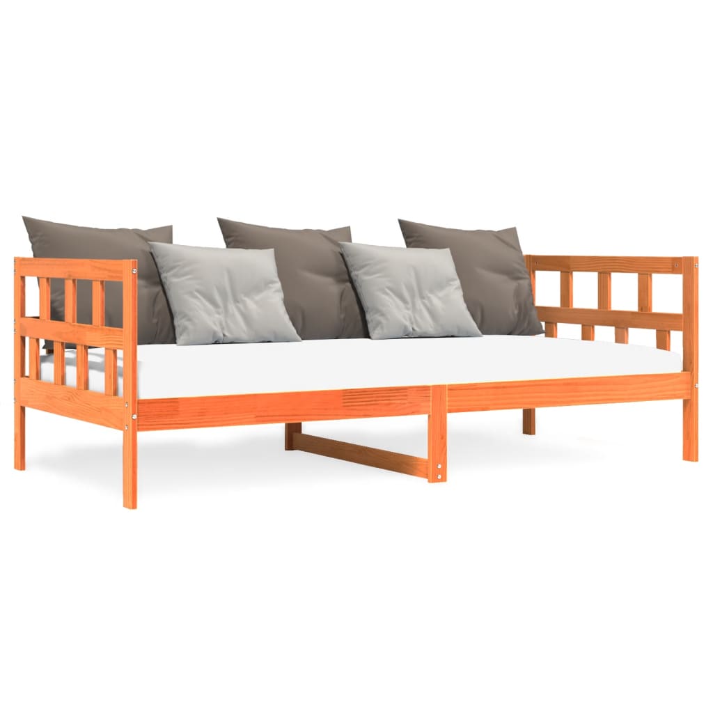Day Bed without Mattress Wax Brown 80x200 cm Solid Wood Pine