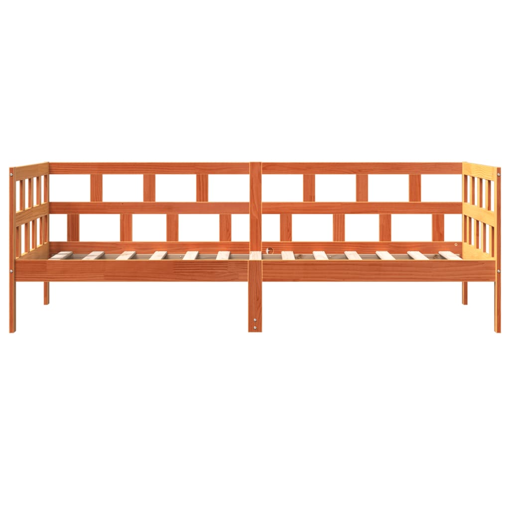 Day Bed without Mattress Wax Brown 80x200 cm Solid Wood Pine