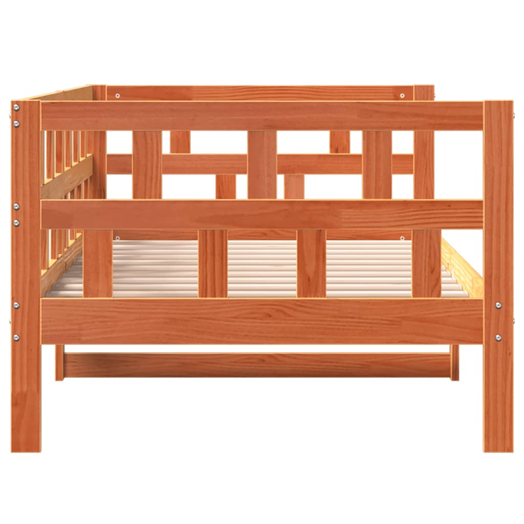 Day Bed without Mattress Wax Brown 80x200 cm Solid Wood Pine