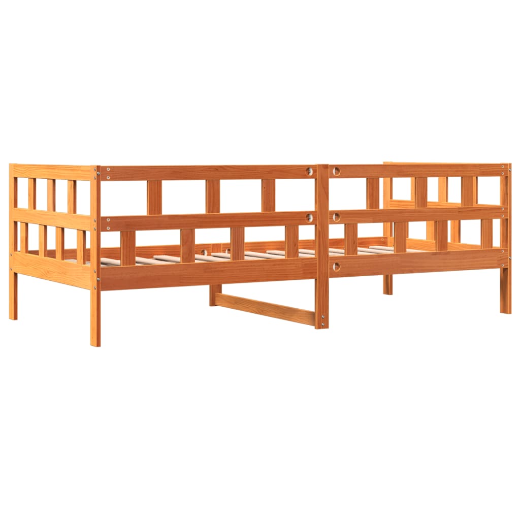 Day Bed without Mattress Wax Brown 80x200 cm Solid Wood Pine