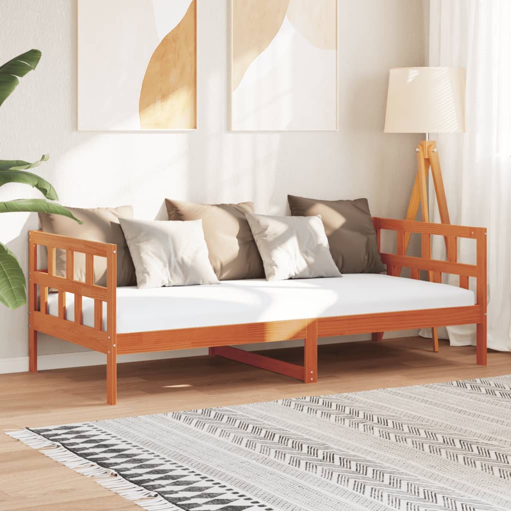 Day Bed without Mattress Wax Brown 80x200 cm Solid Wood Pine