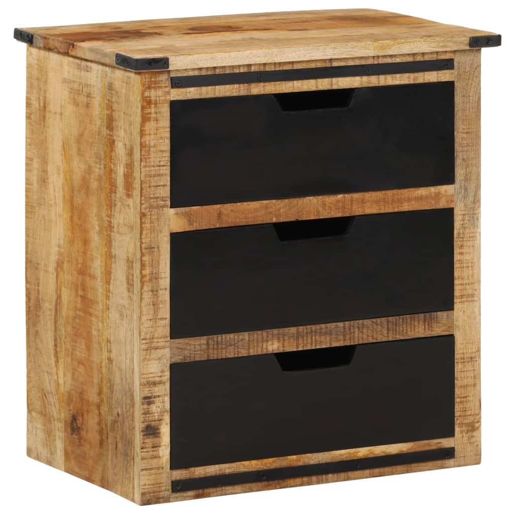 Sideboard with 3 Drawers 55x35x60 cm Solid Wood Mango