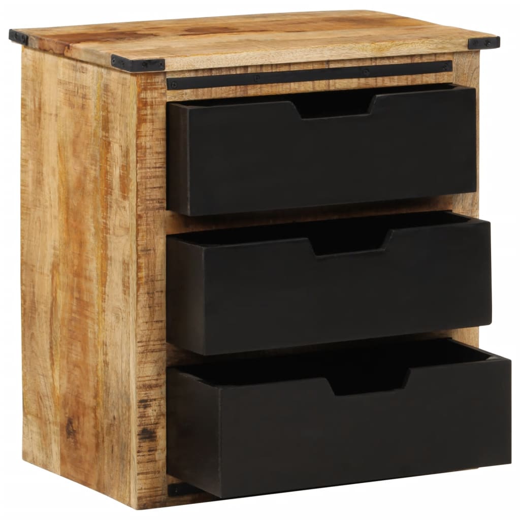 Sideboard with 3 Drawers 55x35x60 cm Solid Wood Mango