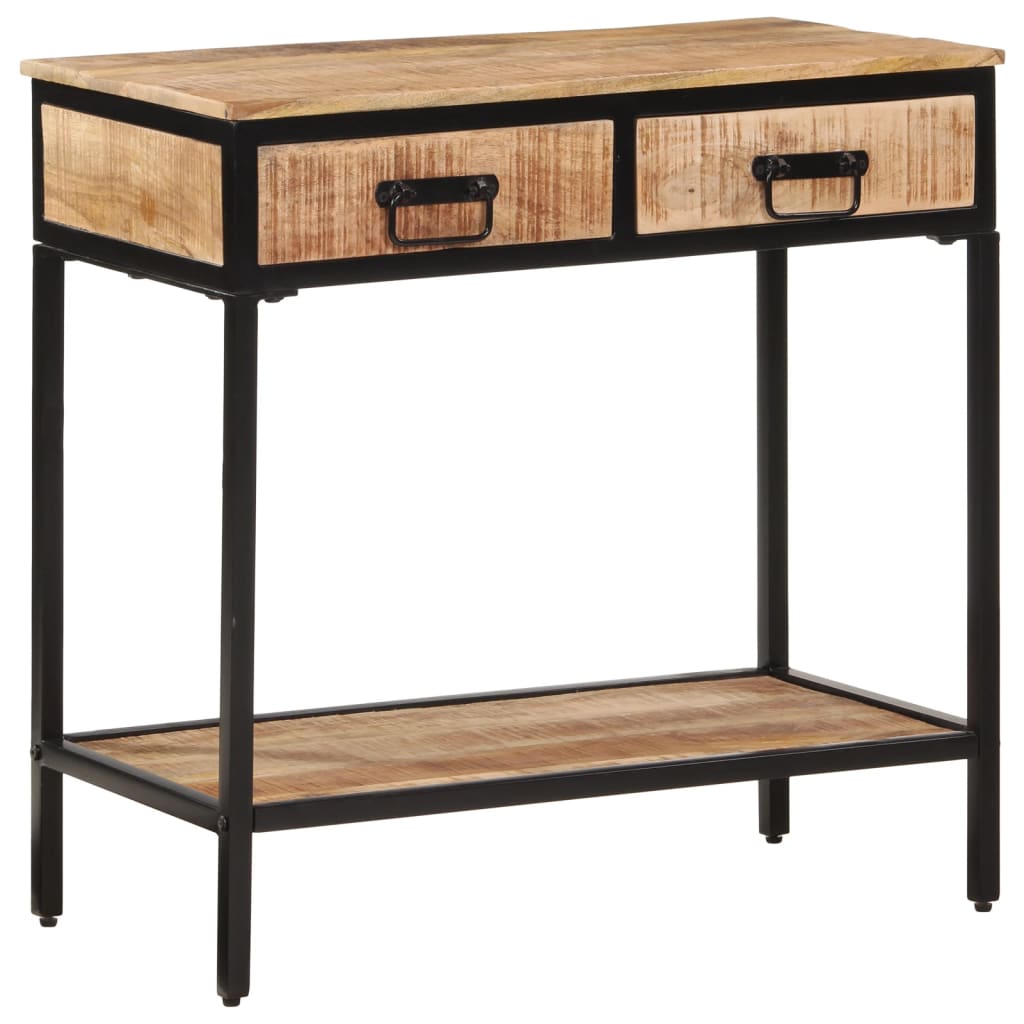 Console Table 70x35x70 cm Solid Rough Wood Mango