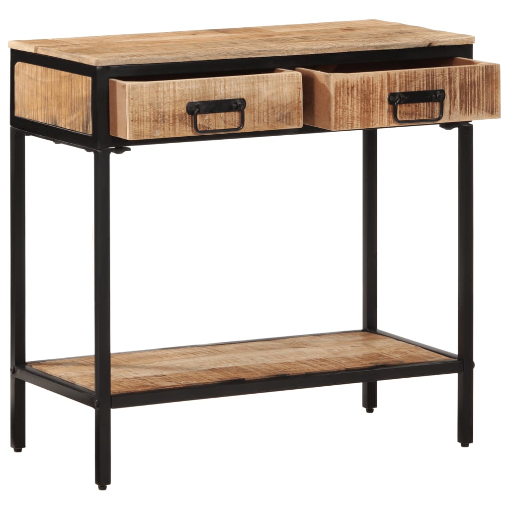 Console Table 70x35x70 cm Solid Rough Wood Mango