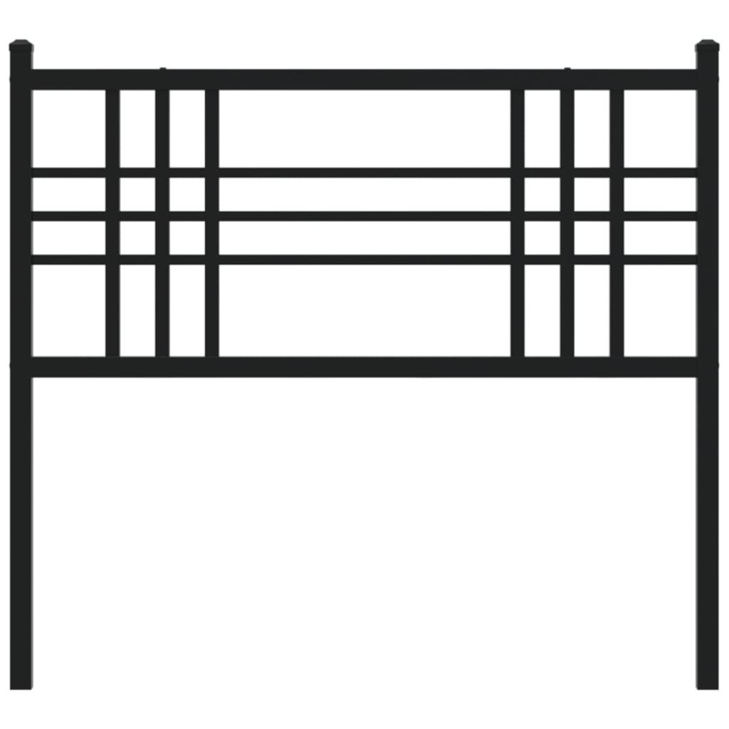 Metal Headboard Black 100cm