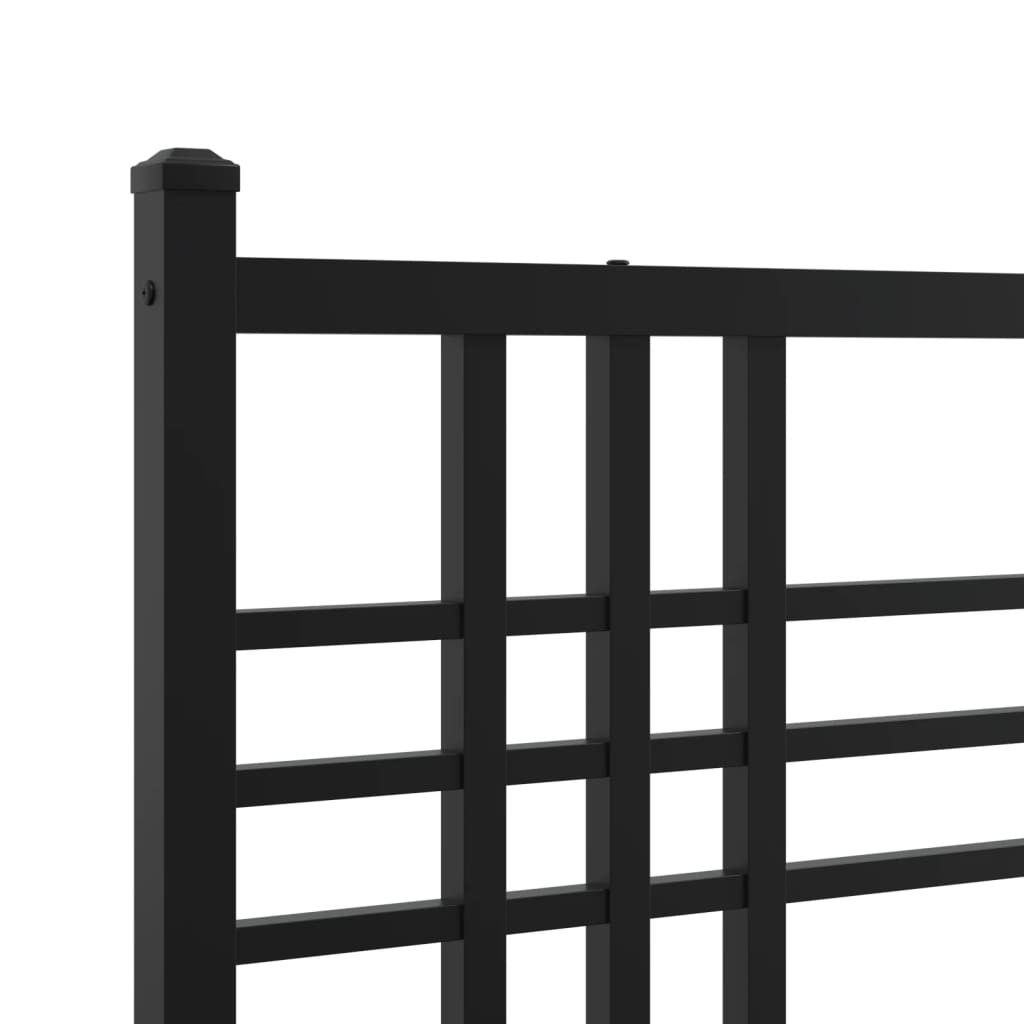 Metal Headboard Black 100cm