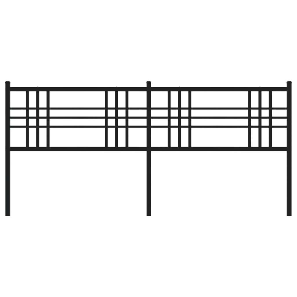 Metal Headboard Black 193cm