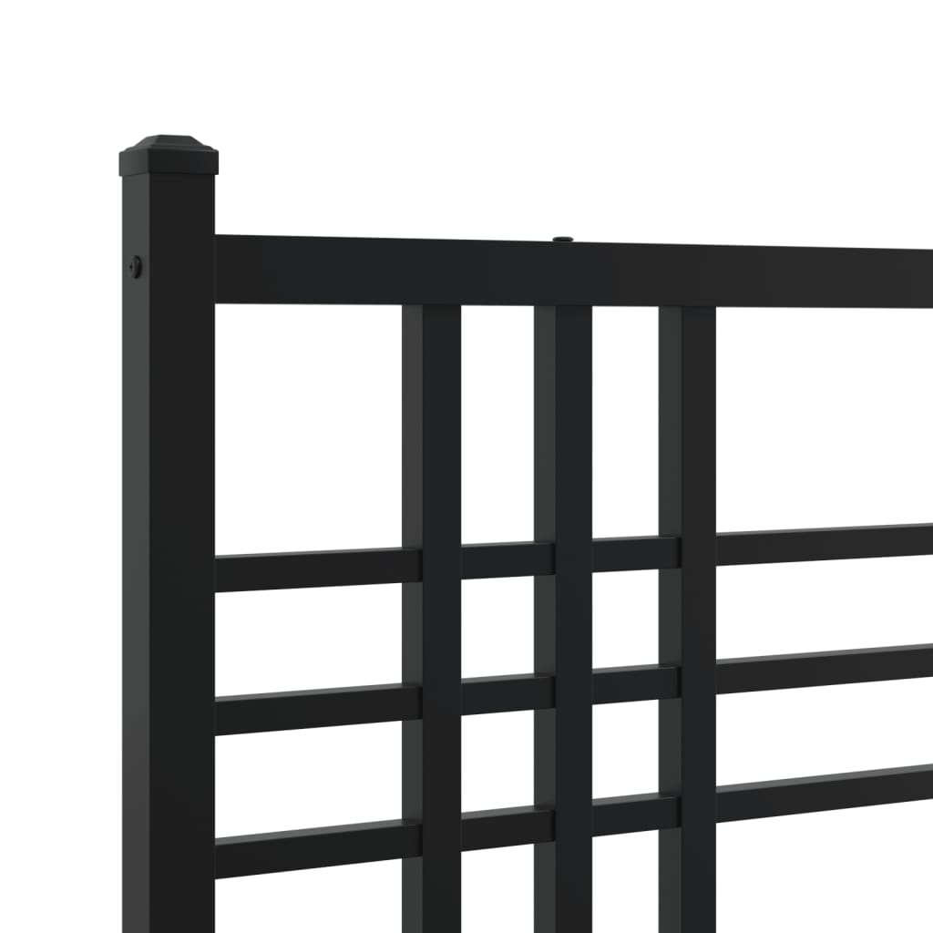 Metal Headboard Black 193cm