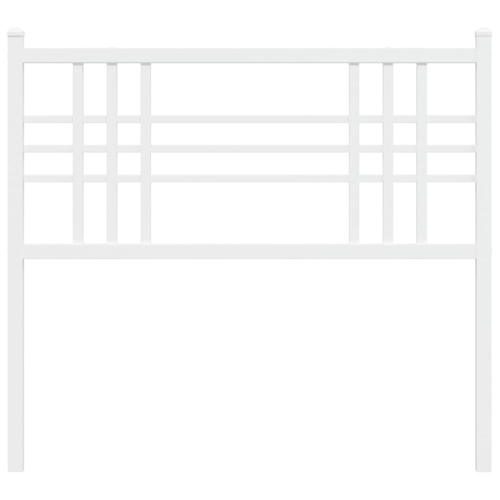 Metal Headboard White 100cm
