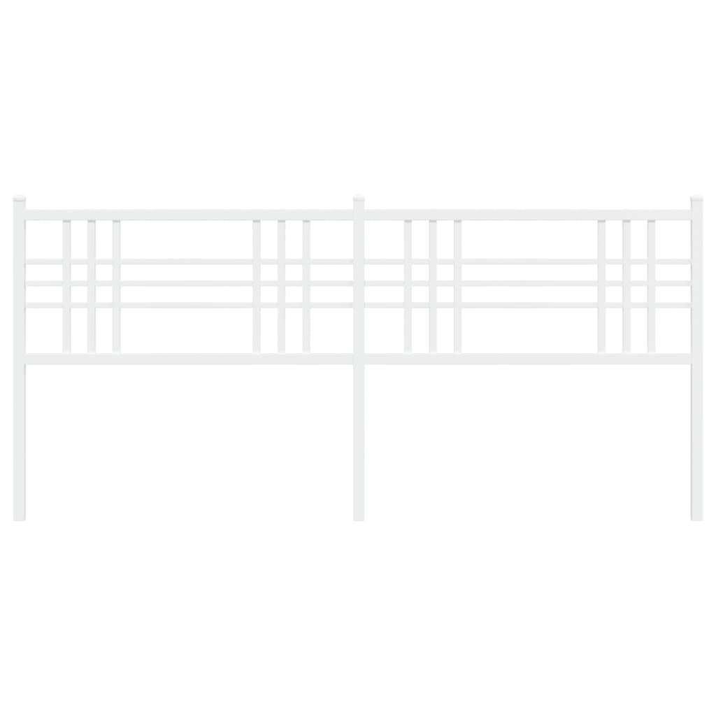 Metal Headboard White 200cm