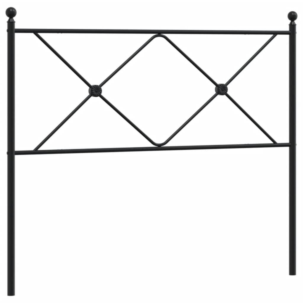 Metal Headboard Black 107cm