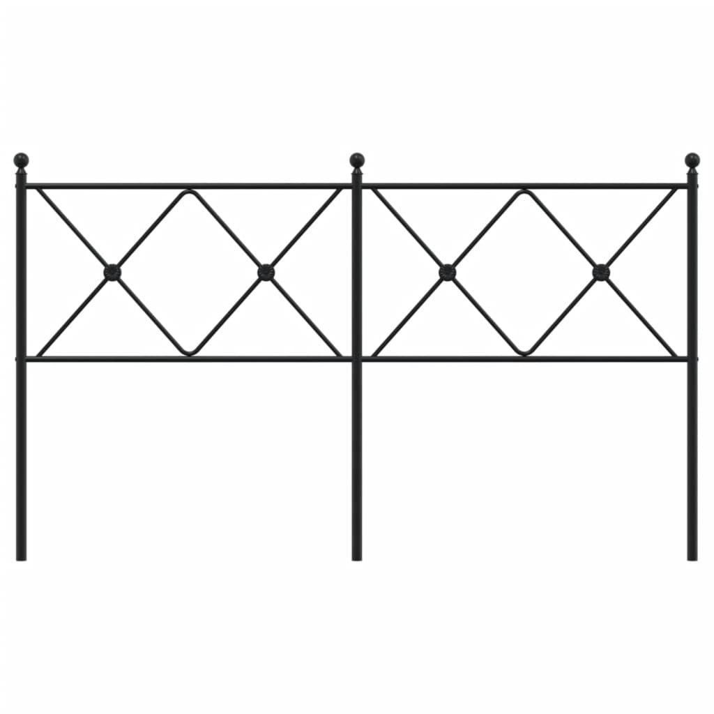 Metal Headboard Black 160cm