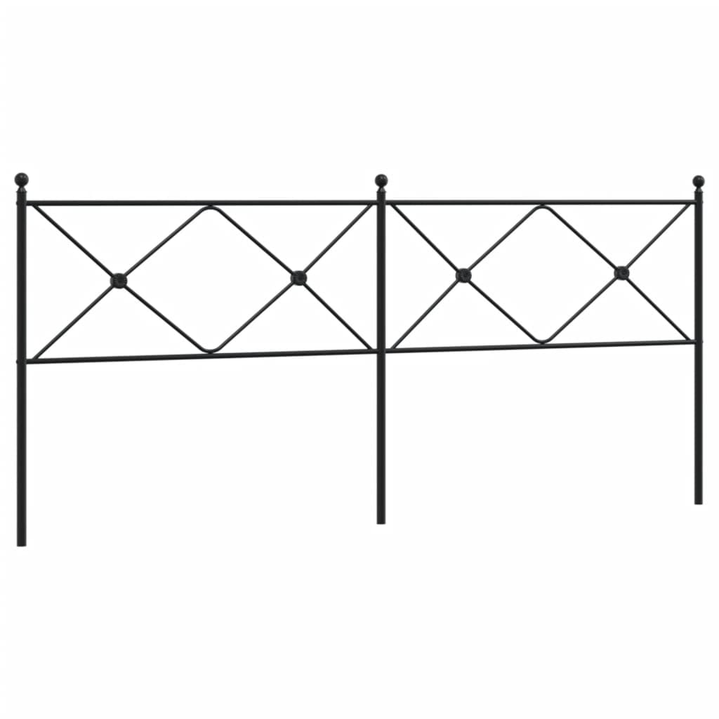 Metal Headboard Black 200cm