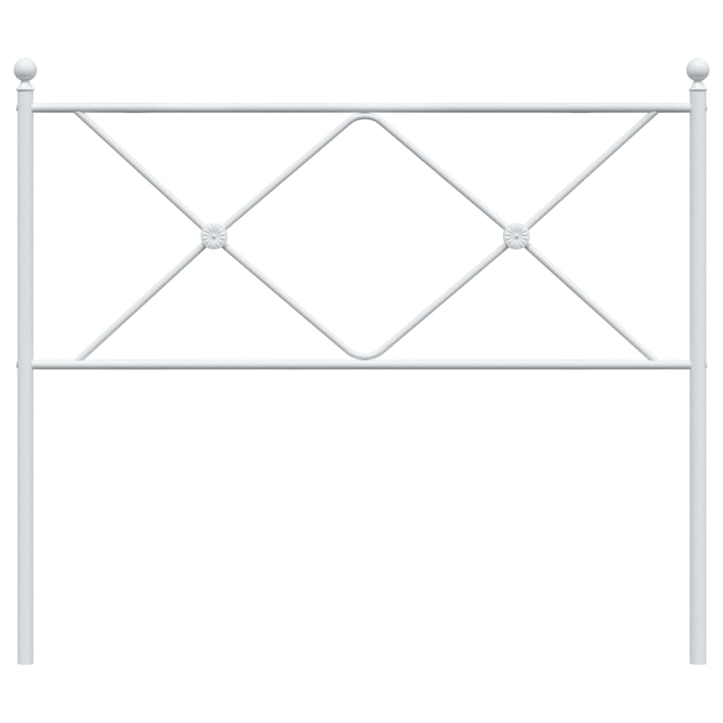 Metal Headboard White 107cm