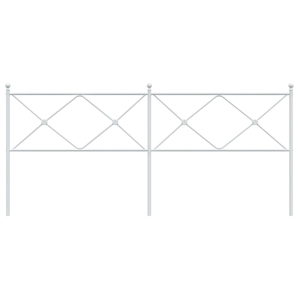 Metal Headboard White 193cm