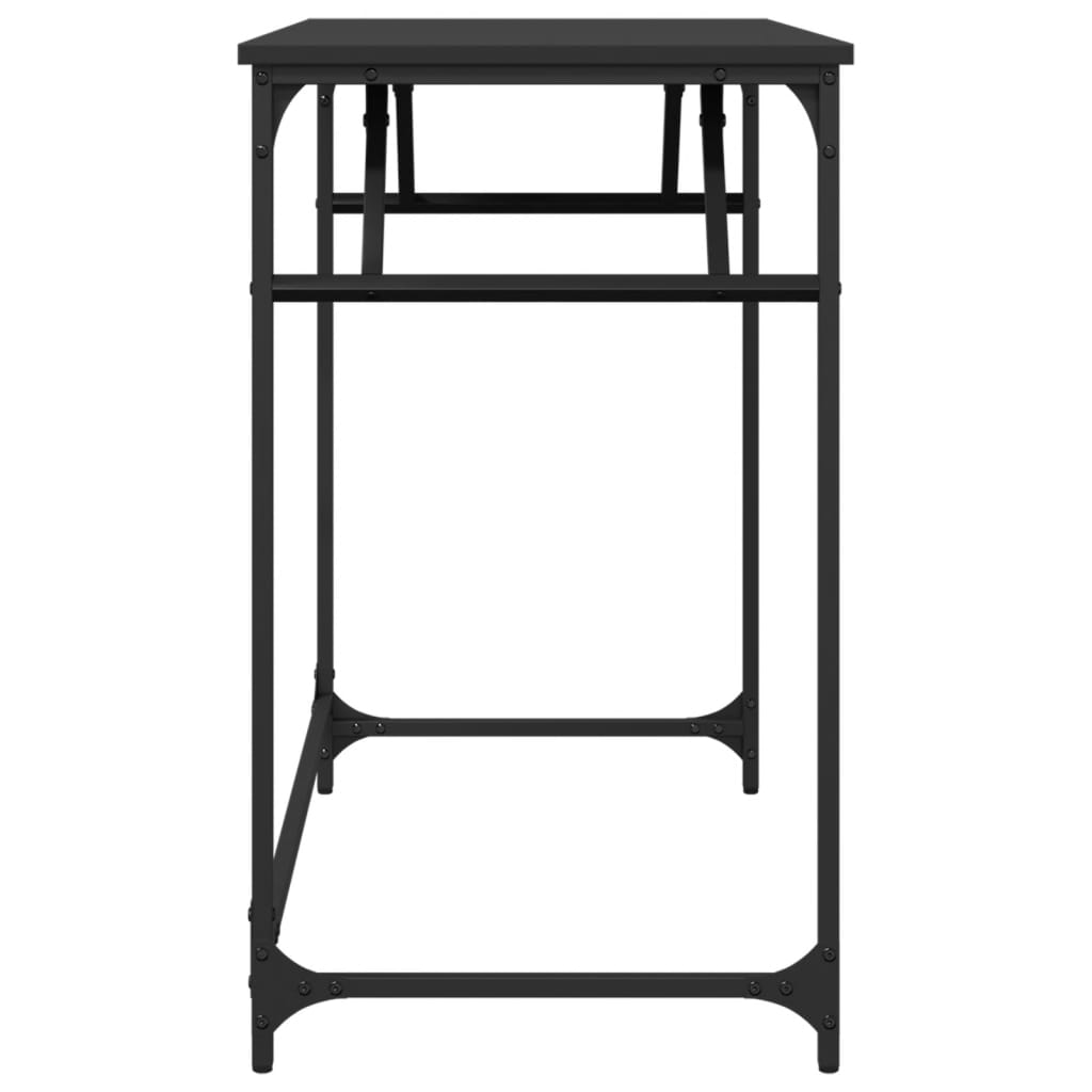 Desk Black 100x45x76 cm Engineered Wood and Powder-coated Steel