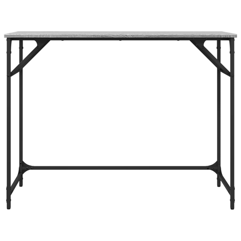 Desk Grey Sonoma 100x45x76 cm Engineered Wood and Powder-coated Steel