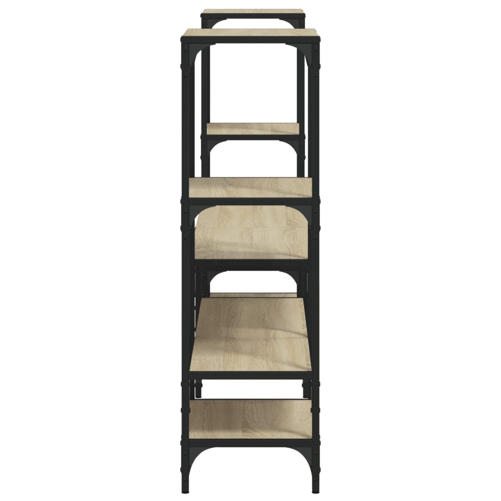 Industrial Wooden Wide TV Tele Stand Unit Cabinet With Open Storage Shelves Wood