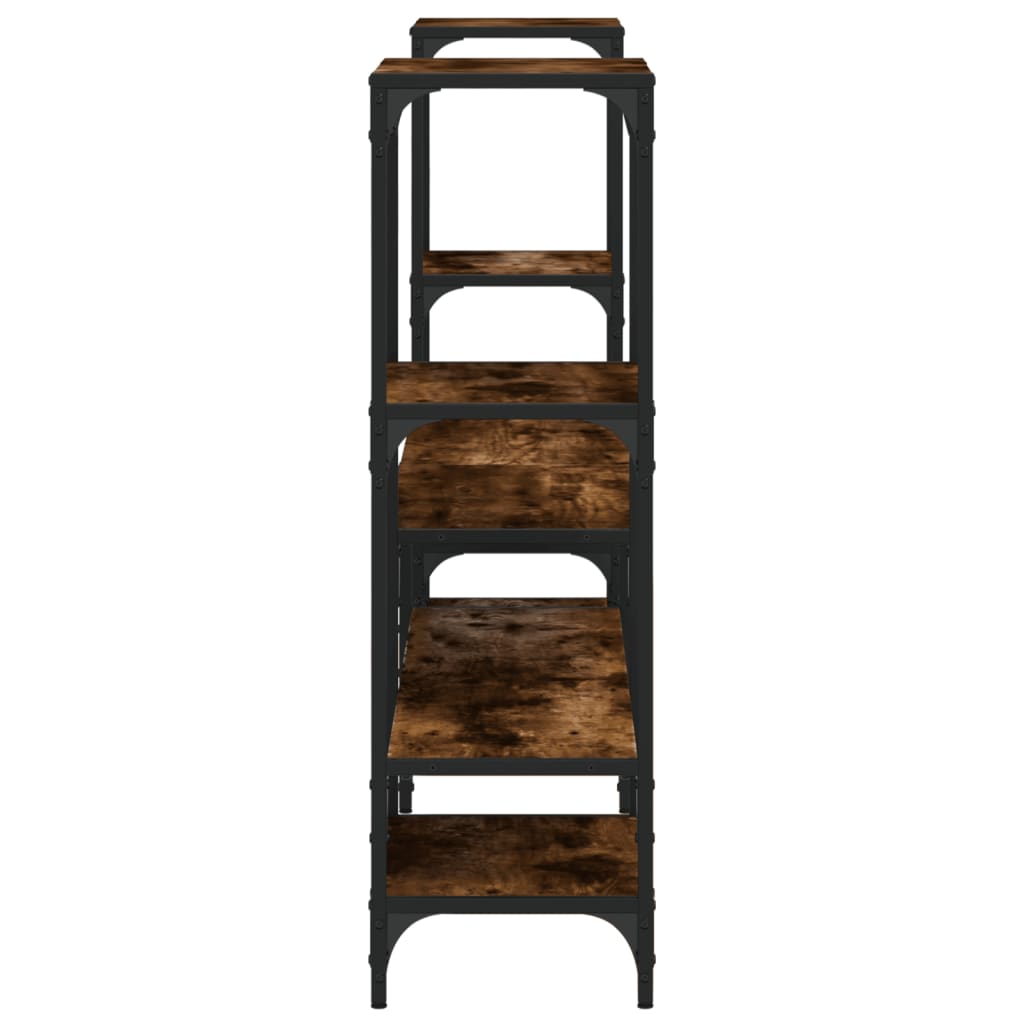 Industrial Wooden Wide TV Tele Stand Unit Cabinet With Open Storage Shelves Wood