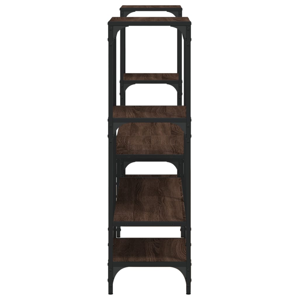Industrial Wooden Wide TV Tele Stand Unit Cabinet With Open Storage Shelves Wood