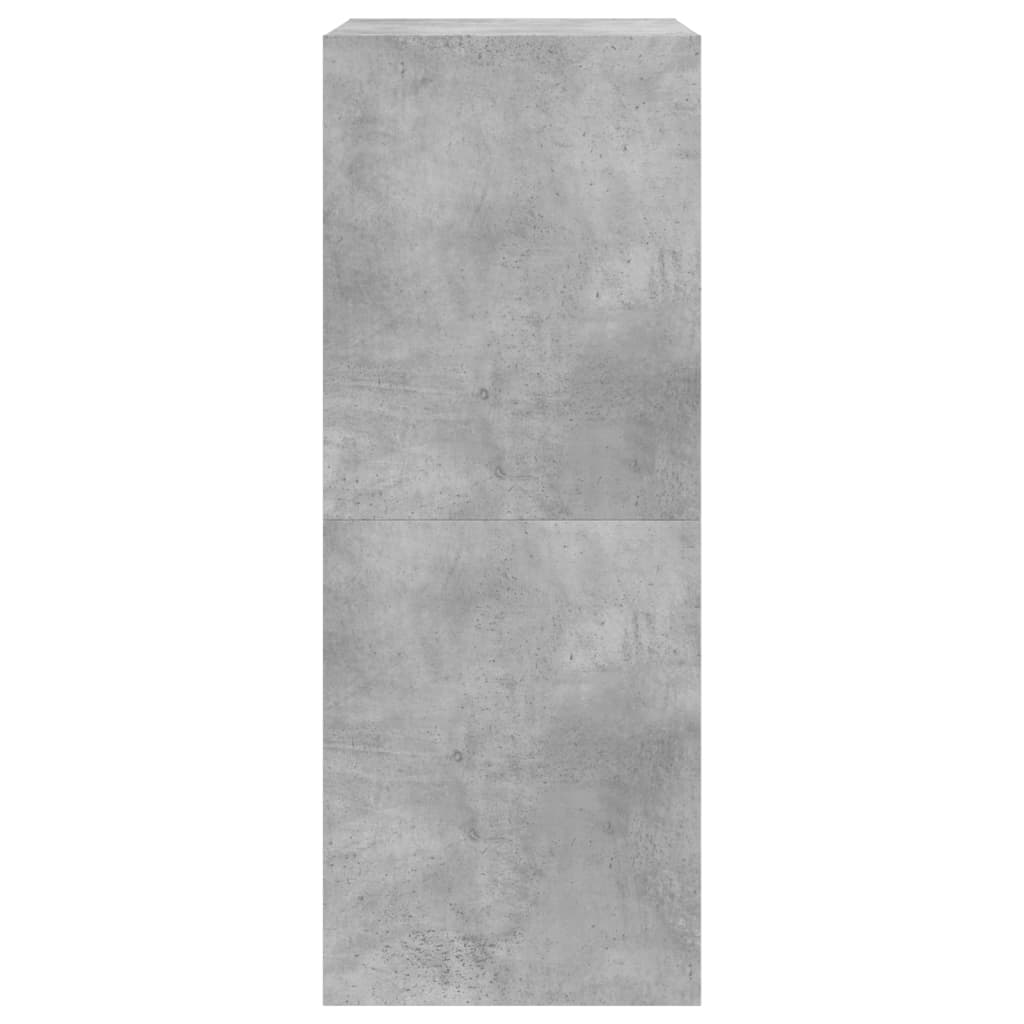 Shoe Cabinet with 2 Flip-Drawers Concrete Grey 80x42x108 cm