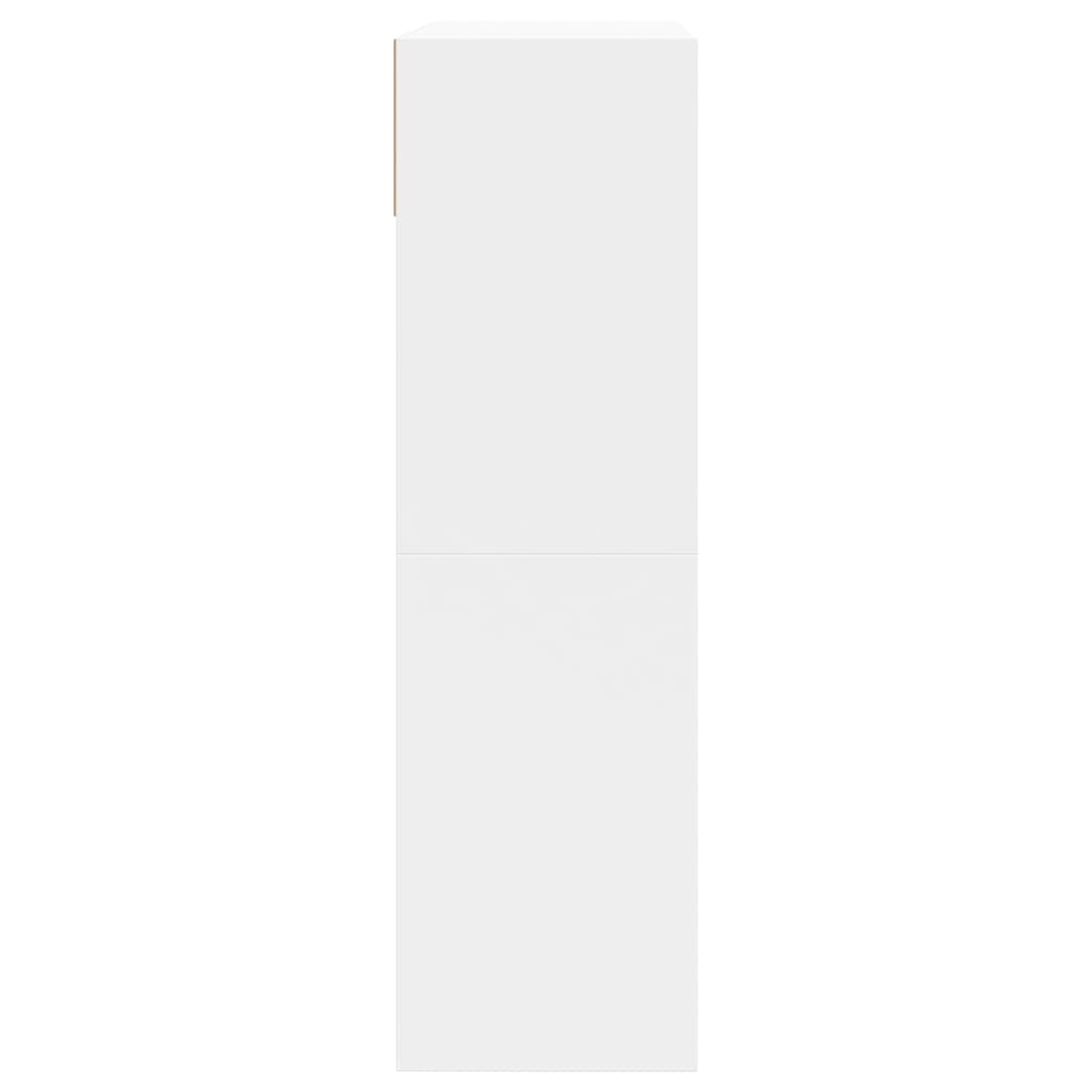 Shoe Cabinet with 2 Flip-Drawers White 80x34x116 cm