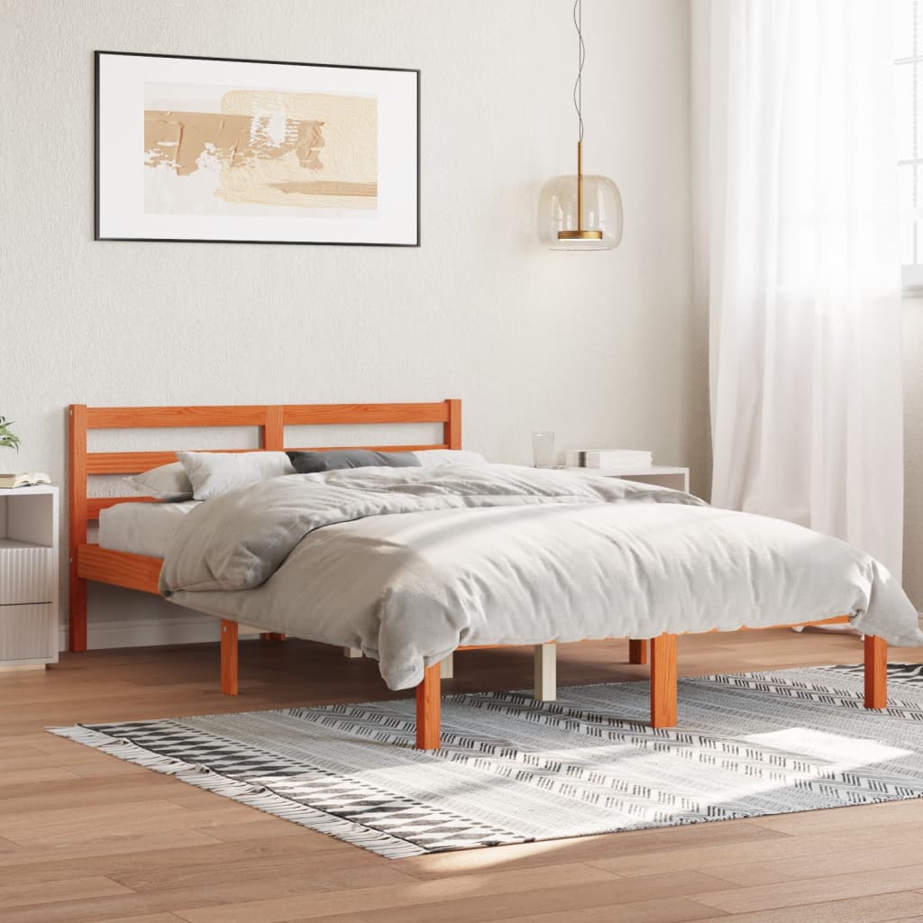 Modern Wooden King Size 150cm Bed Frame Base With Headboard