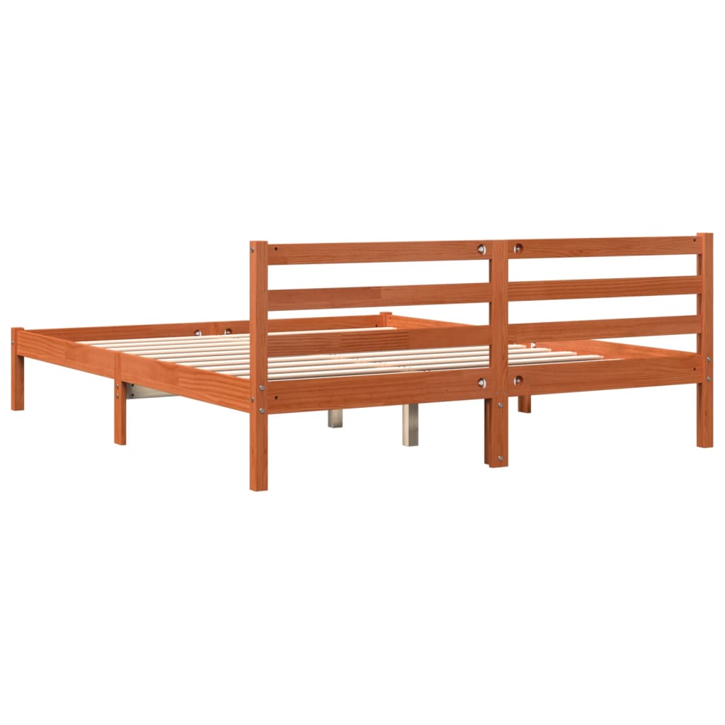 Modern Wooden Emperor Size 2m Bed Frame Base With Headboard