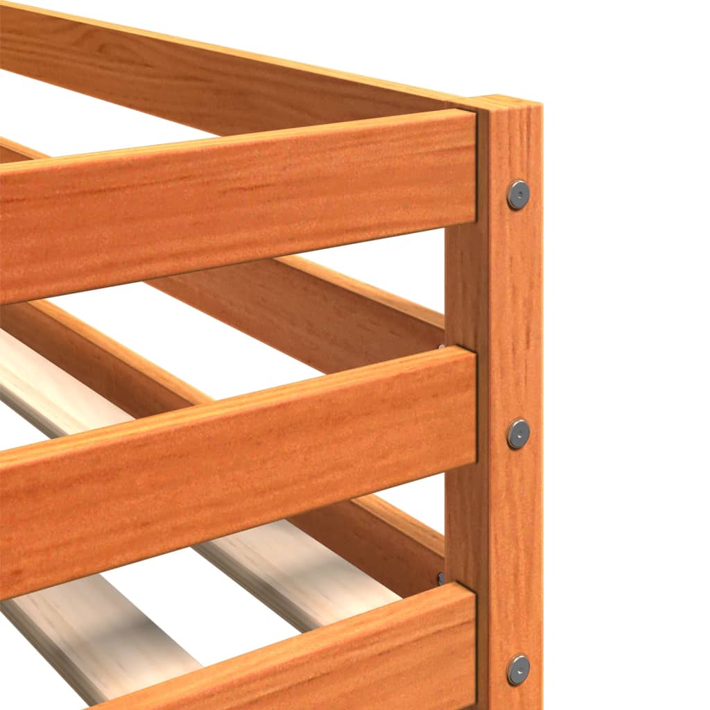 Bunk Bed without Mattress Wax Brown 90x200 cm Solid Wood Pine
