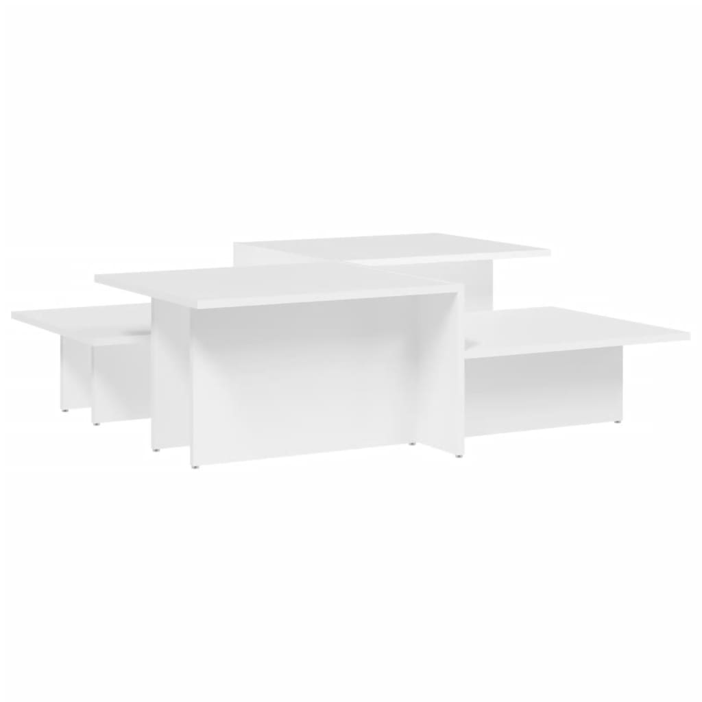 Modern Wooden 2pcs Living Room Coffee Table Set Lounge Side Tables Wood
