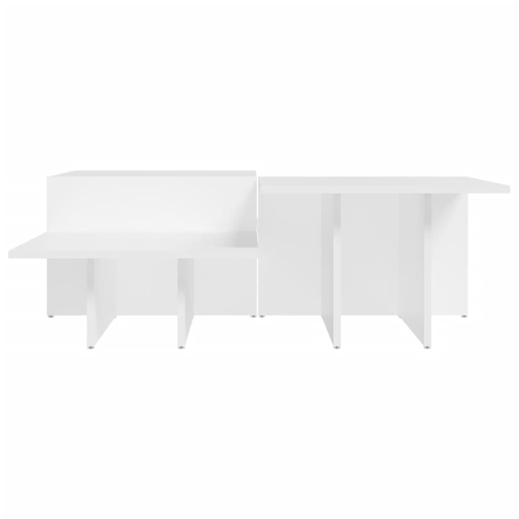 Modern Wooden 2pcs Living Room Coffee Table Set Lounge Side Tables Wood