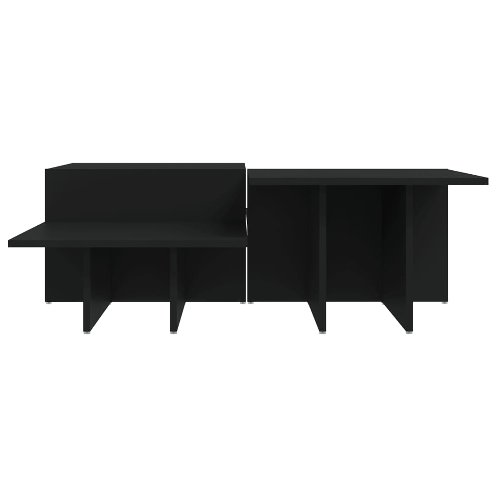 Modern Wooden 2pcs Living Room Coffee Table Set Lounge Side Tables Wood