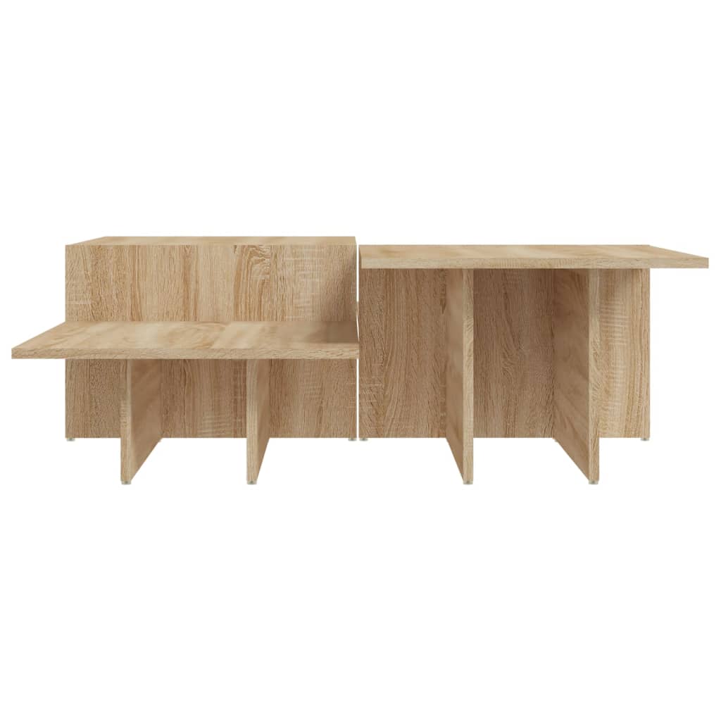Modern Wooden 2pcs Living Room Coffee Table Set Lounge Side Tables Wood
