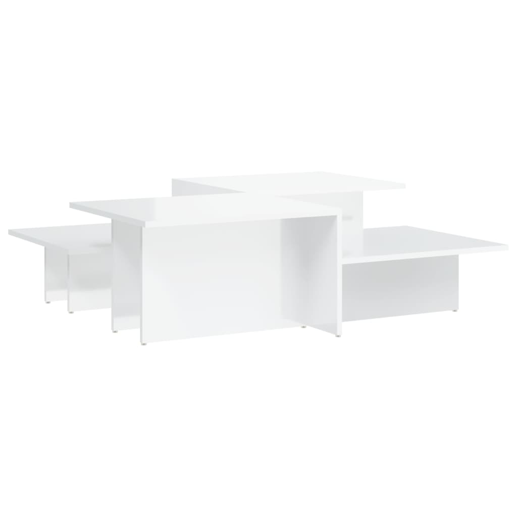 Modern Wooden 2pcs Living Room Coffee Table Set Lounge Side Tables Wood