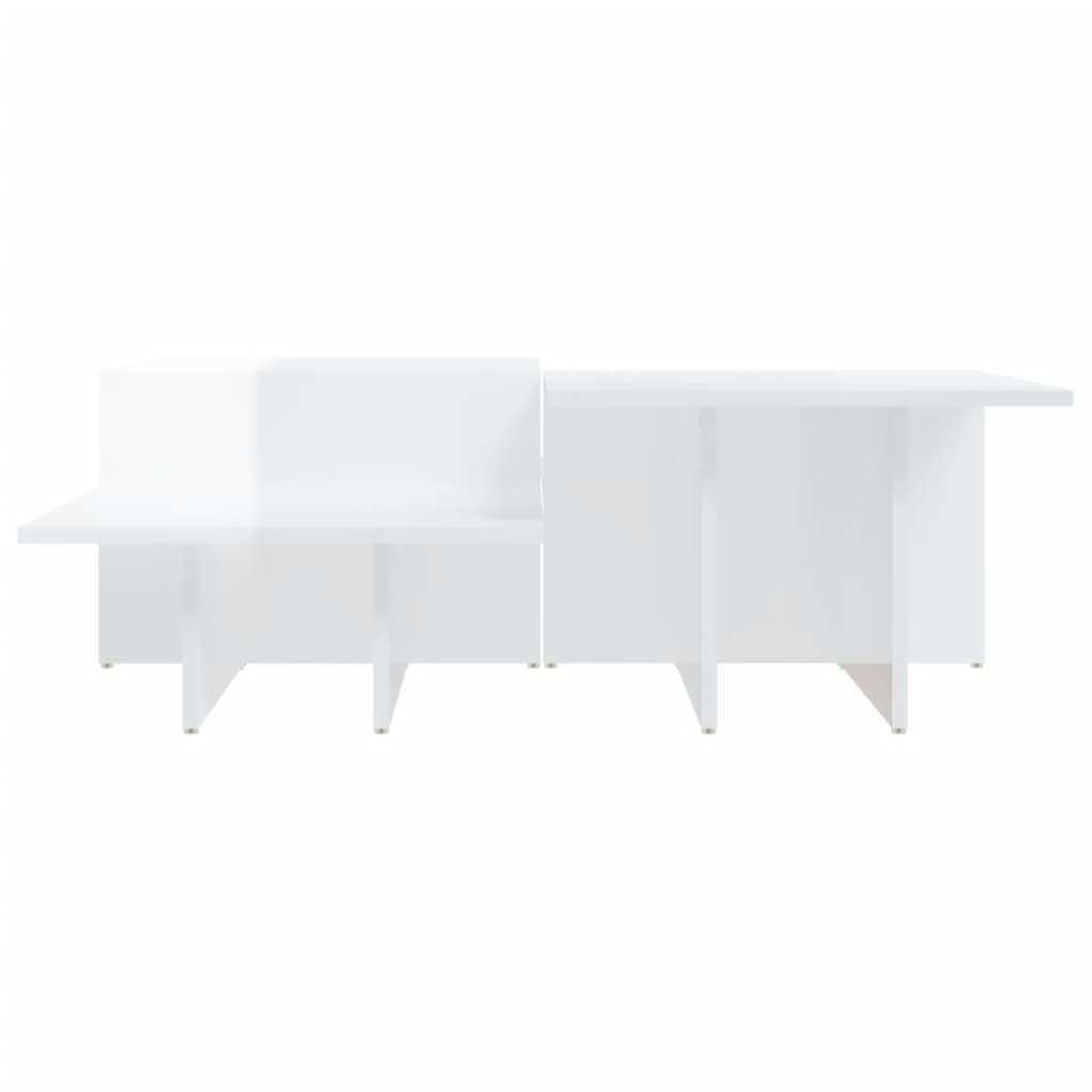 Modern Wooden 2pcs Living Room Coffee Table Set Lounge Side Tables Wood