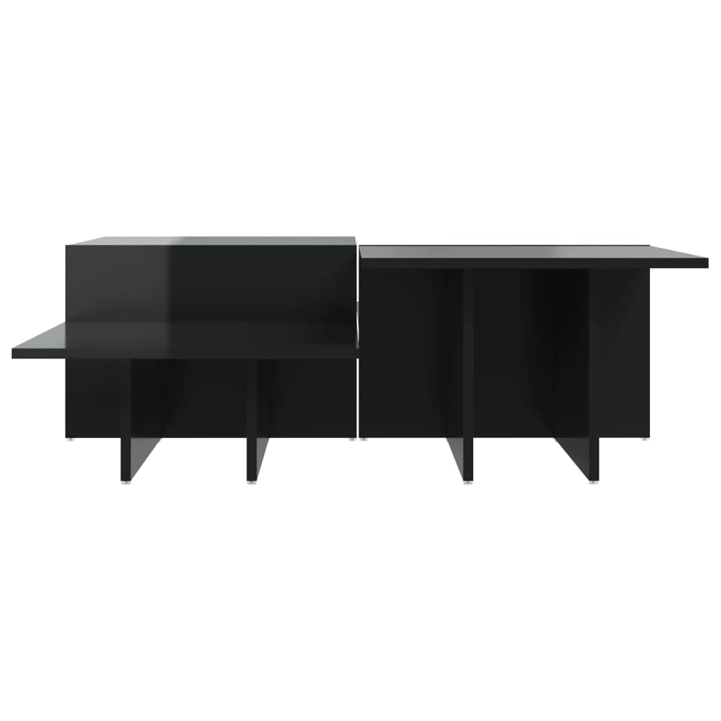 Modern Wooden 2pcs Living Room Coffee Table Set Lounge Side Tables Wood
