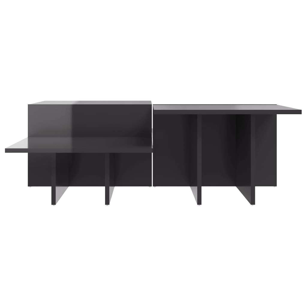 Modern Wooden 2pcs Living Room Coffee Table Set Lounge Side Tables Wood