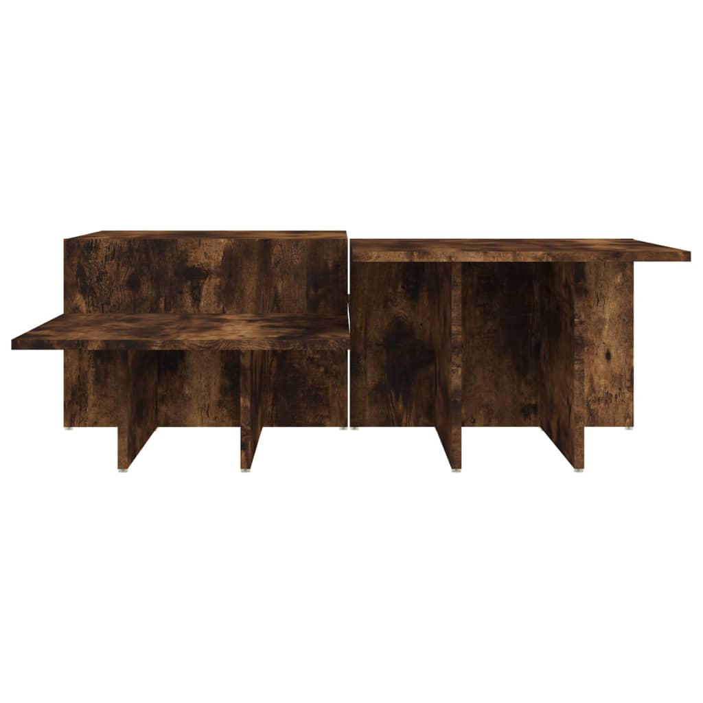 Modern Wooden 2pcs Living Room Coffee Table Set Lounge Side Tables Wood
