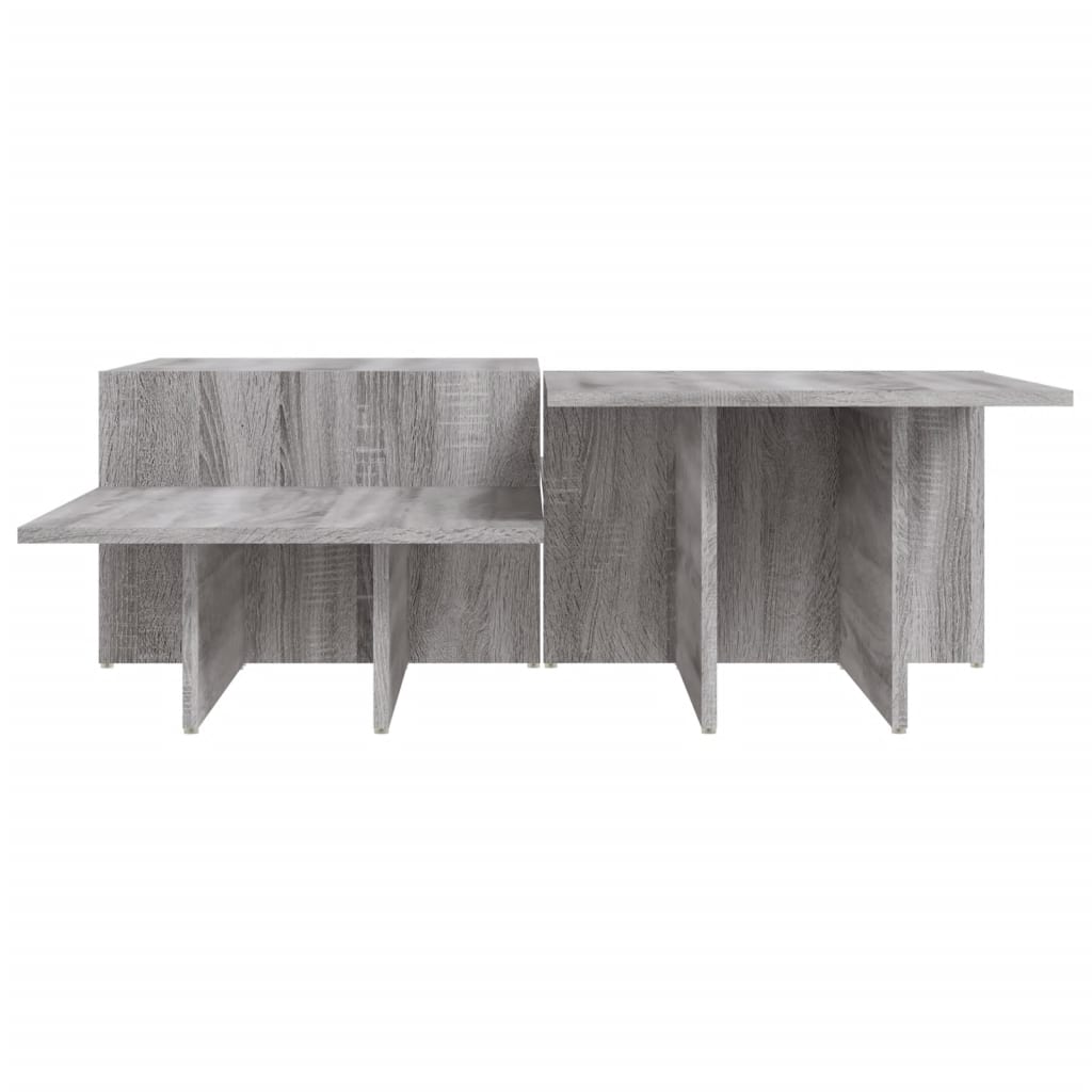 Modern Wooden 2pcs Living Room Coffee Table Set Lounge Side Tables Wood