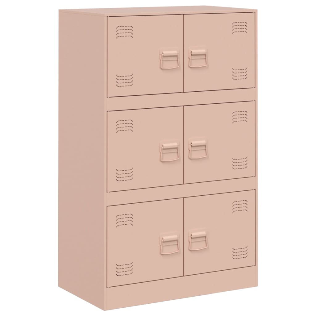 Sideboard Pink 67x39x107 cm Steel