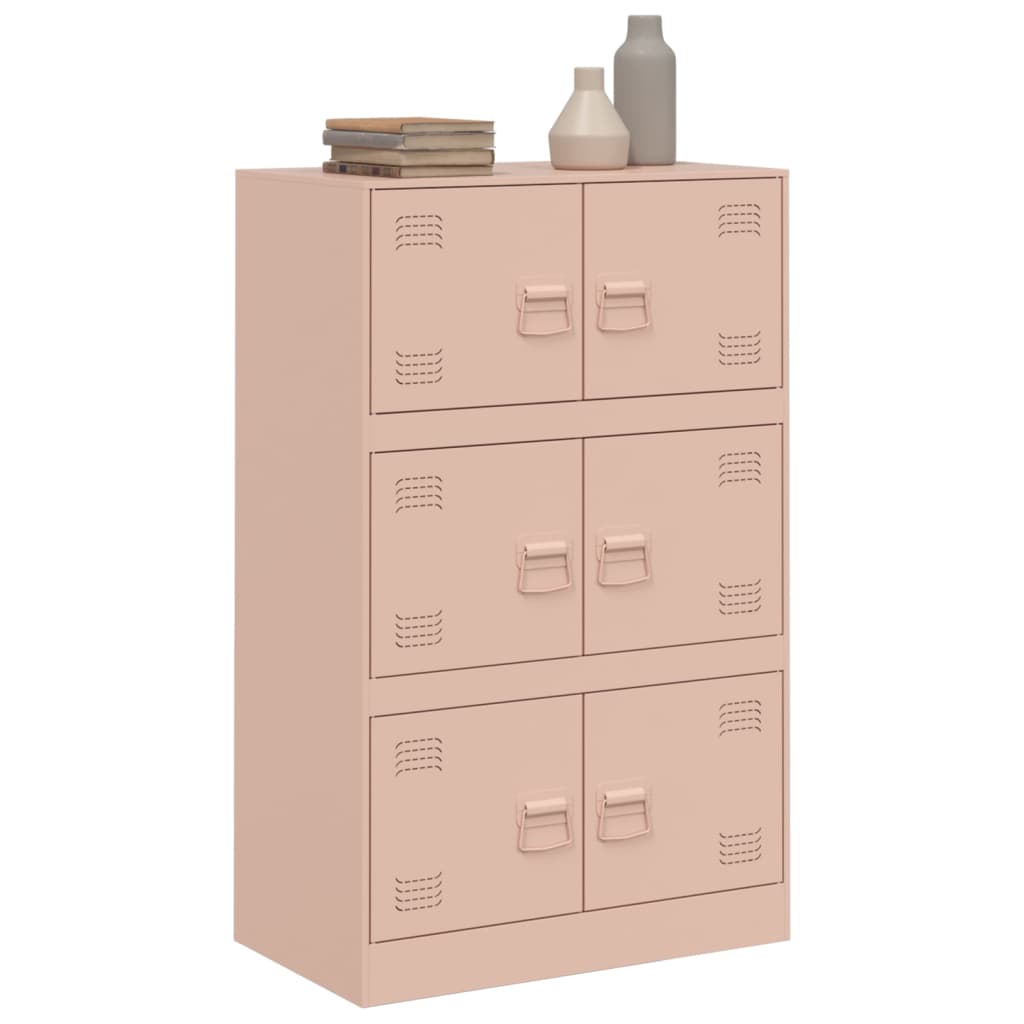 Sideboard Pink 67x39x107 cm Steel