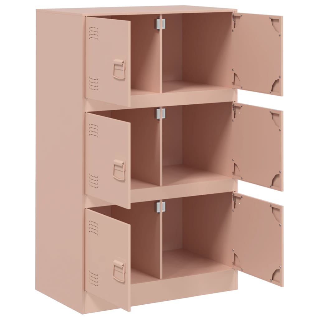 Sideboard Pink 67x39x107 cm Steel